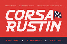 Corsa Rustin Futuristic Sport Font