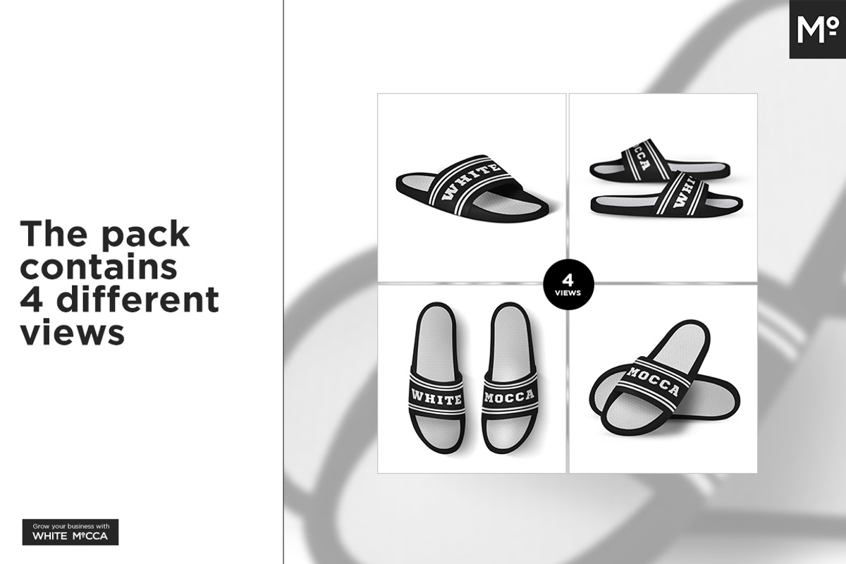 Slide Sandals Mock-up, an Apparel Mockup by Mocca Mockups Store (Photo 2 of 9)