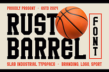Rust Barrel Slab Industrial Typeface