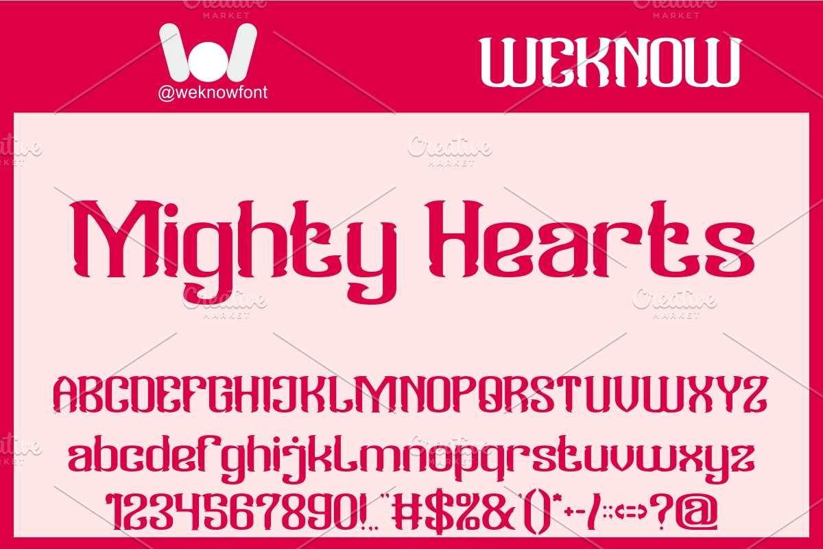 Mighty Hearts font, a Blackletter Font by weknow (Photo 1 of 8)