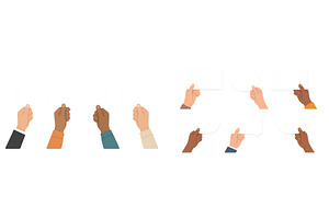 Diverse hands raised in solidarity, a Person Illustration by ZinetroN