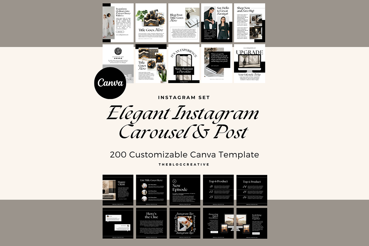 Elegant Instagram Set Canva, a Social Media Template by The Blog Creative (Photo 1 of 8)