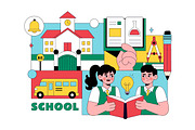 10 School Vector Illustration, an Education Illustration by denayunebgt (Thumbnail 4 of 4)