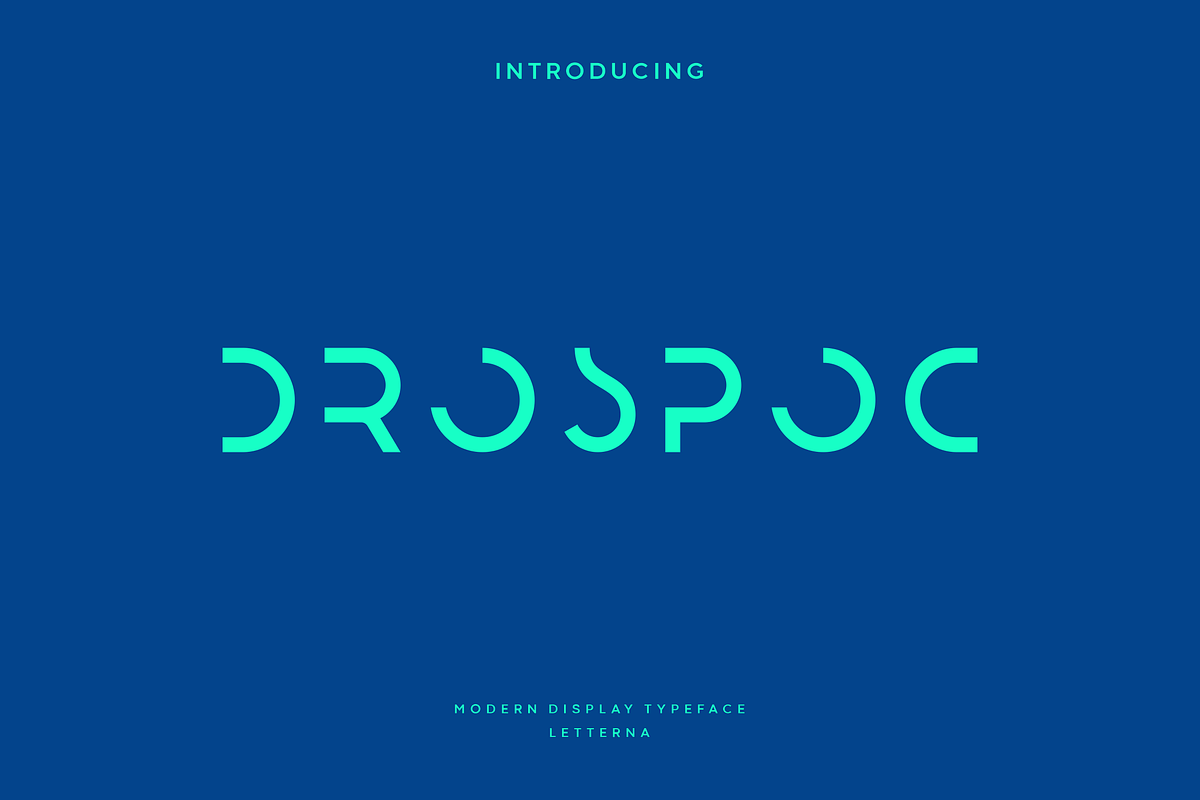 Drospoc - Modern Futuristic Typeface, a Font by Letterna (Photo 1 of 4)