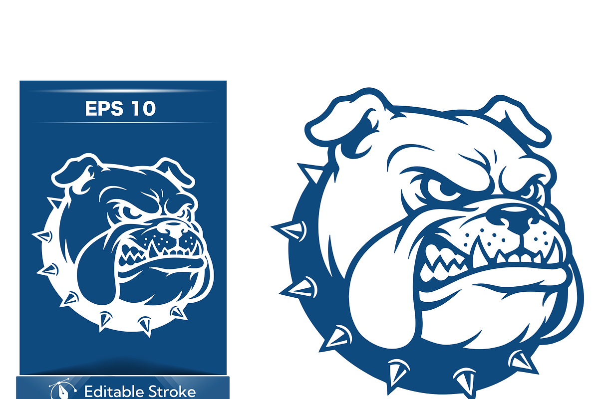 Fierce Bulldog Mascot Vector, an Object Illustration by CarWrap design (Photo 4 of 4)