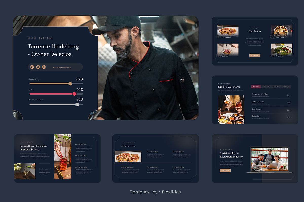 Restaurant Food Powerpoint, a Presentation Template by Pixslides (Photo 4 of 7)