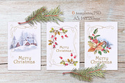 Retro Christmas, a Decorative Illustration by oKOLOstyle (Thumbnail 3 of 8)