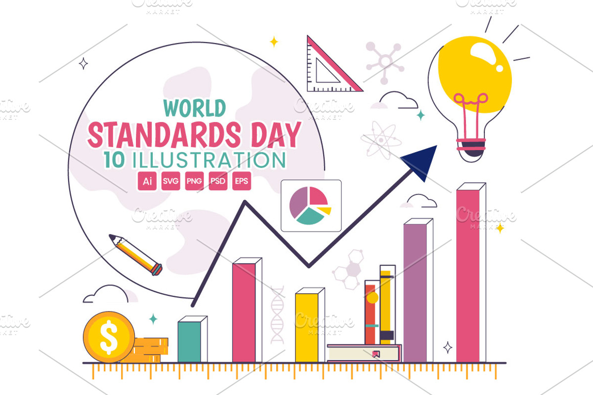 10 World Standards Day Illustration, a Finance Illustration by denayunebgt (Photo 1 of 4)