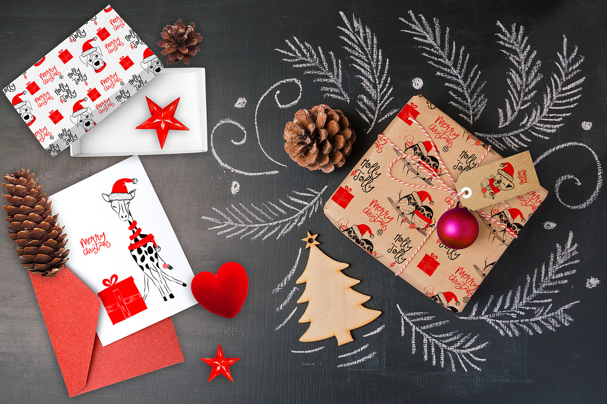 Christmas Collection - cute animals, an Animal Illustration by MM Studio (Photo 2 of 12)