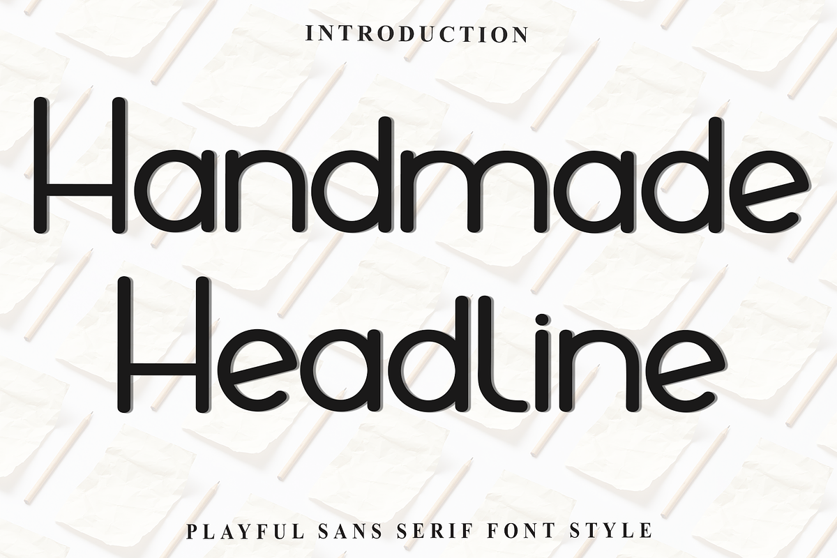 Handmade Headline, a Sans Serif Font by FreshTypeINK (Photo 1 of 8)