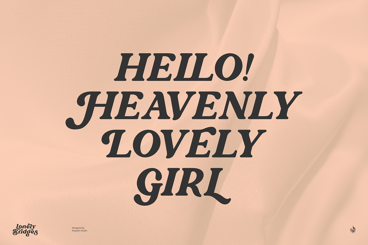 Lonely Bridges, a Serif Font by Aluyeah Studio (Photo 11 of 16)