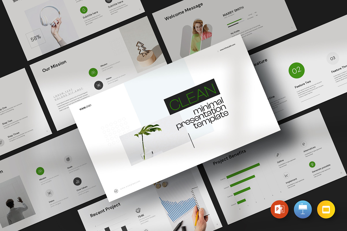 Clean Minimal Presentation Template