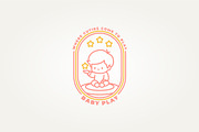 cute baby line art badge icon logo, a Branding & Logo Template by Blazybone (Thumbnail 2 of 2)
