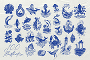 Ocean | Logo & Illustration Kit P2, a Branding & Logo Template by KetteCreate (Thumbnail 6 of 22)