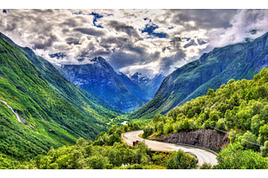 Road Rv15 in Norway near Stryn, a Nature Photo by Leonid Andronov