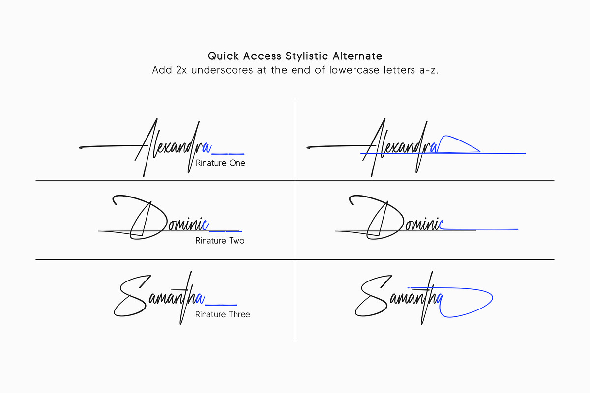Rinature | Signature Font, a Script Font by Lemonthe (Photo 3 of 9)