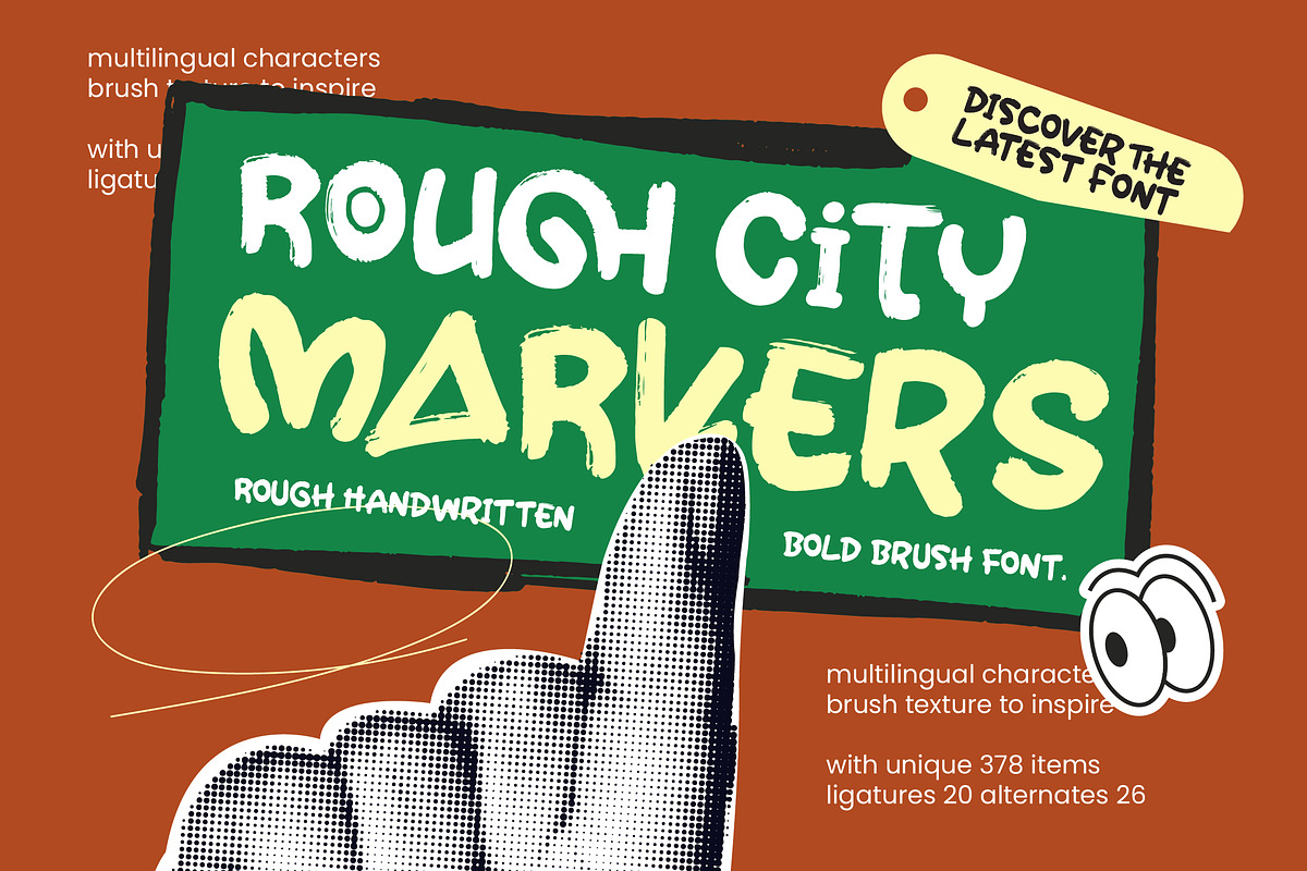 Rough City Markers Bold Brush Font, a Script Font by Letterena Studios Script (Photo 1 of 10)