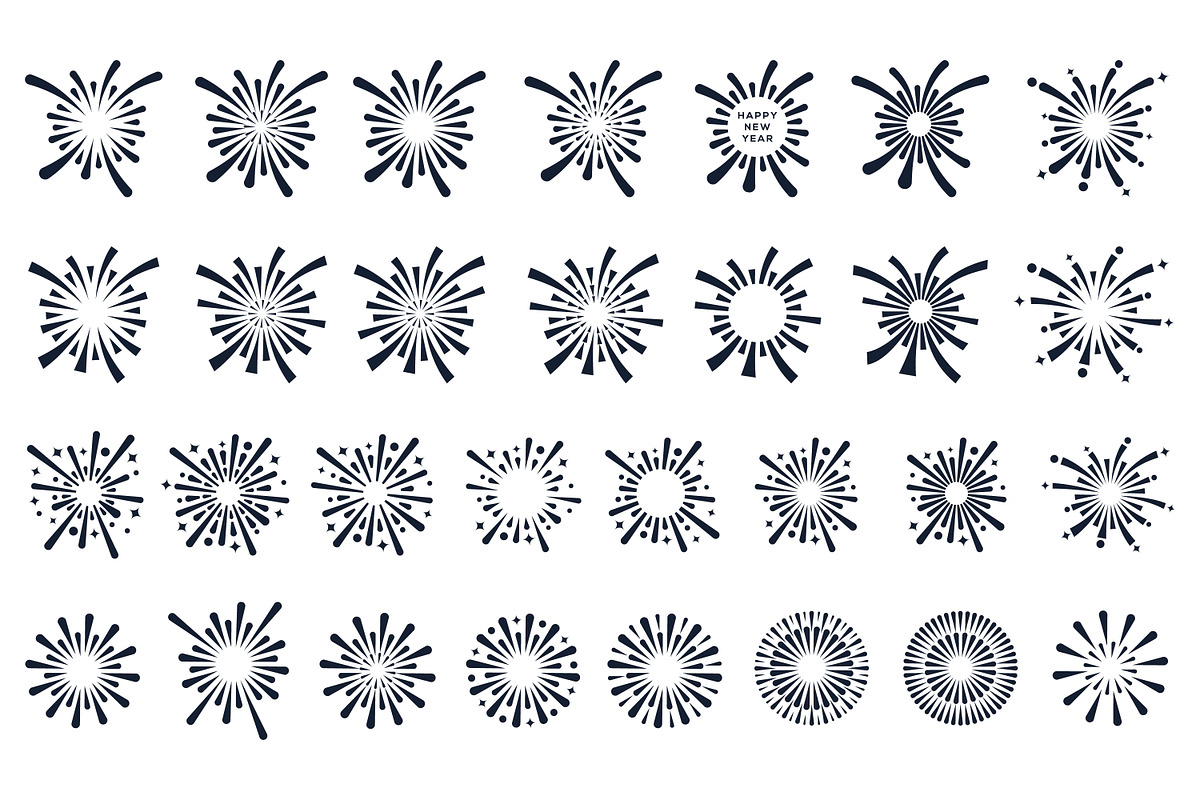 fireworks explosion design vector, a Branding & Logo Template by BARONSTD (Photo 4 of 6)
