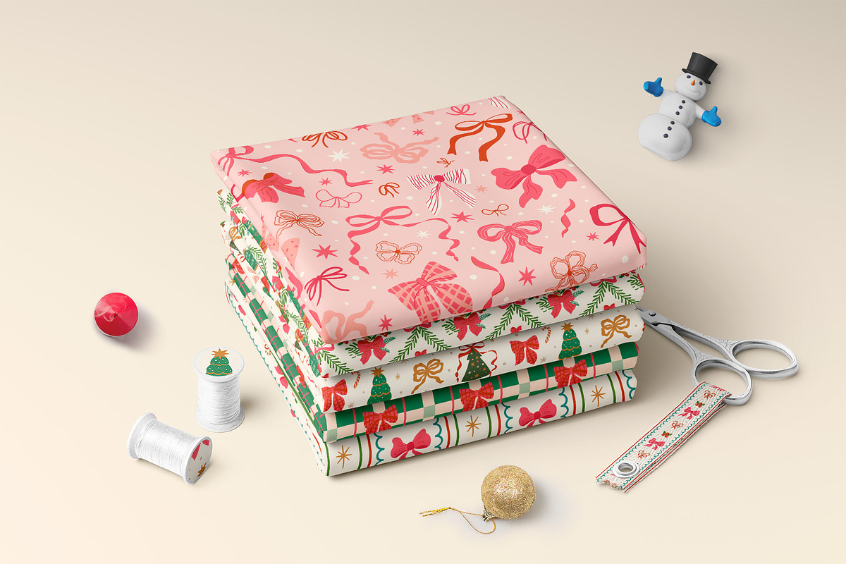 Christmas bows patterns, a Pattern Graphic by Tani Kuzminka (Photo 16 of 17)
