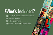120 Tropical Tiki Mask Illustrations, a Decorative Illustration by Incomelion (Thumbnail 19 of 20)