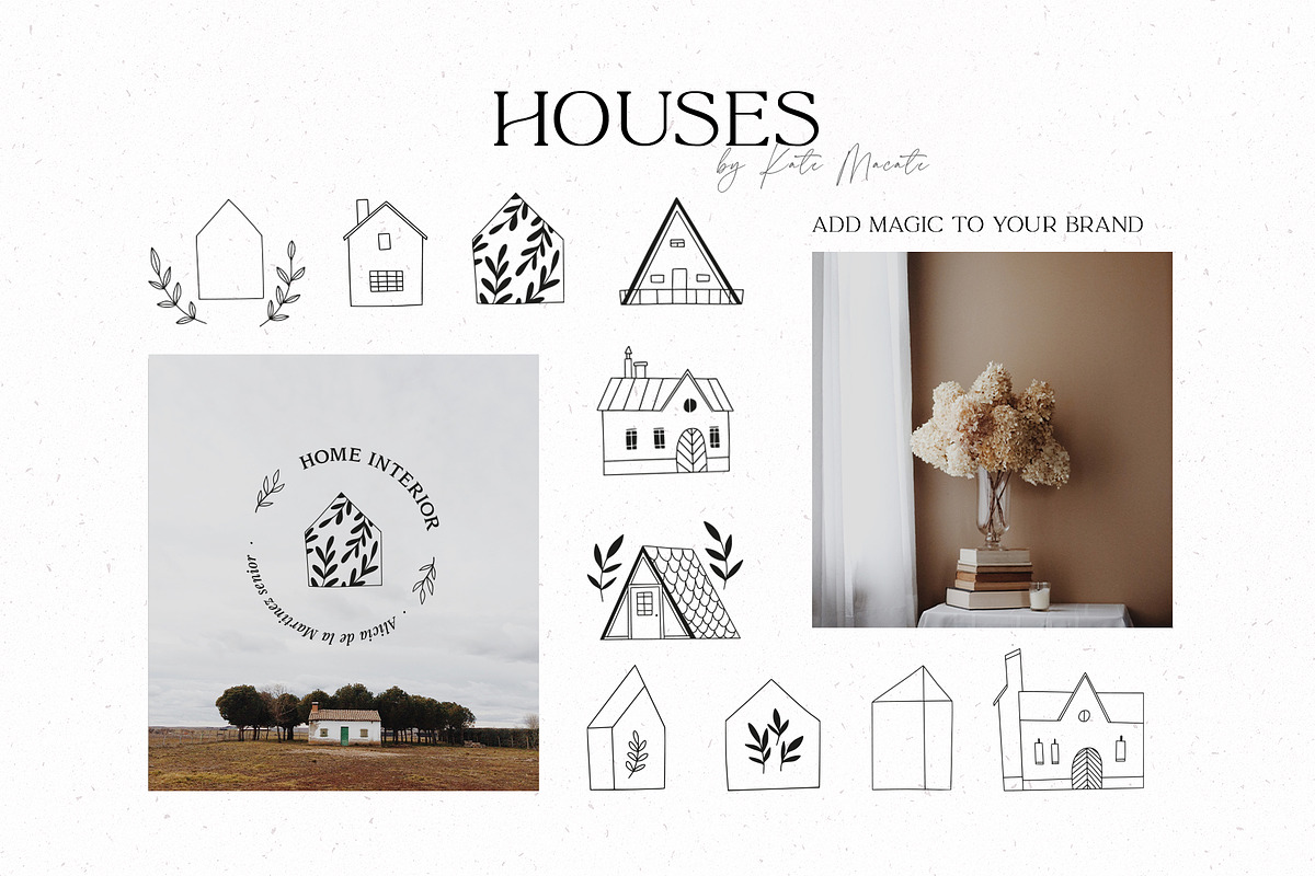 Home & Hobby | Line Logo kit, a Branding & Logo Template by Kate Macate (Photo 12 of 16)