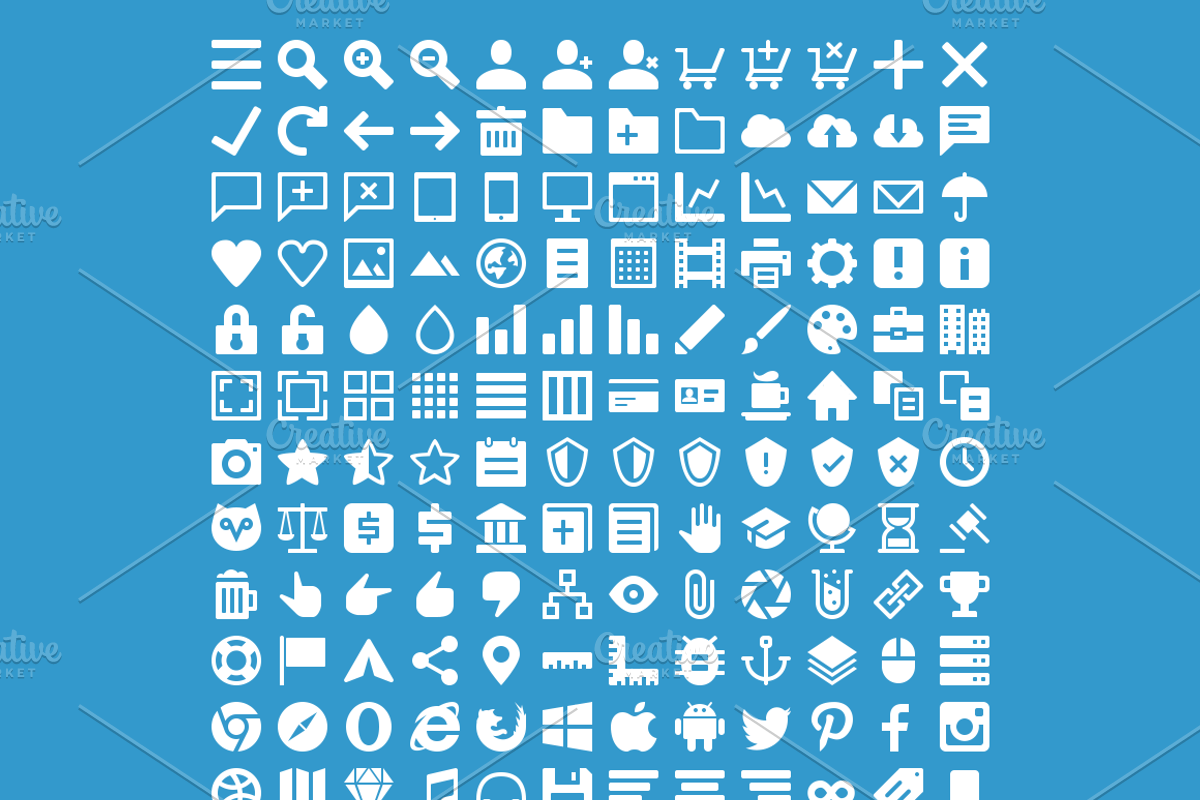 Responsive Icon Set preview 3