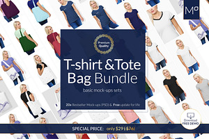 T-SHIRT & BAG BUNDLE 20xMock-upsDEMO