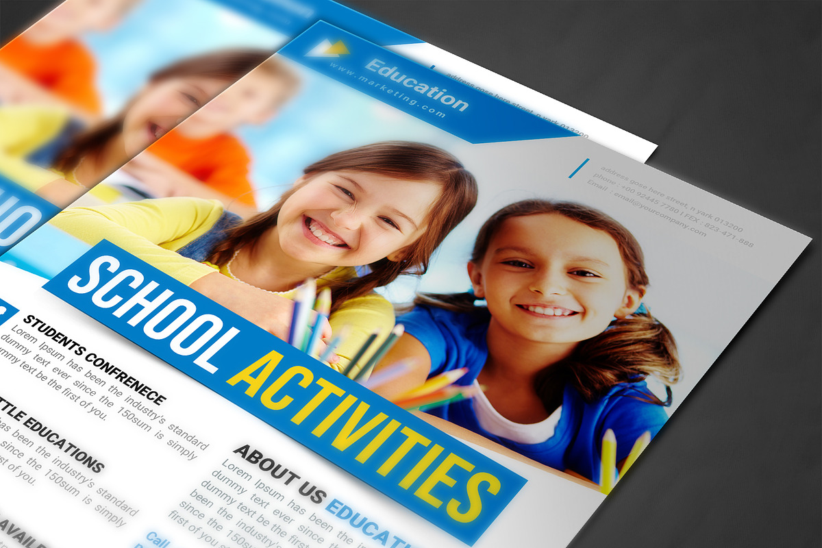 School Education Flyer, a Flyer Template by AfzaalGraphics (Photo 4 of 4)