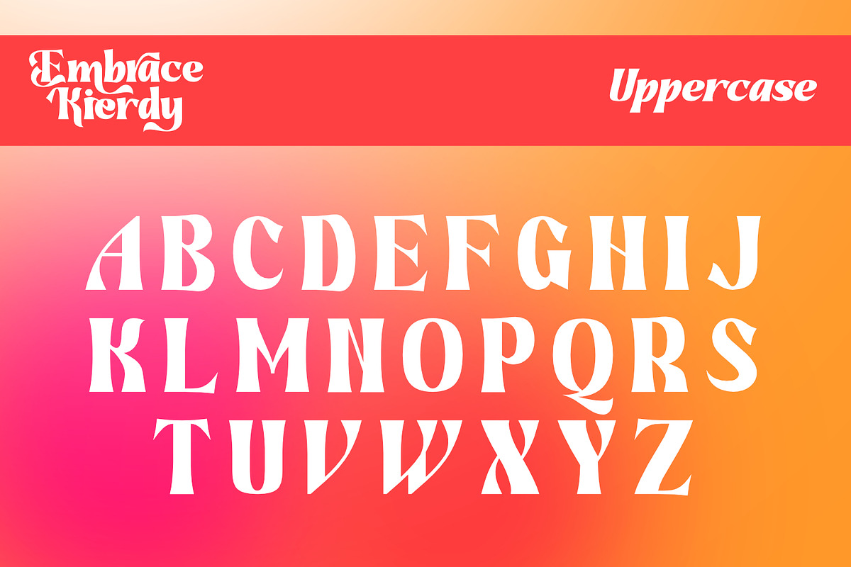 Embrace Kierdy - Serif Display Font, a Serif Font by Rishsketch (Photo 9 of 15)