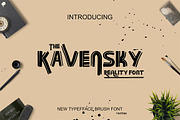 Kavensky Brush Font, a Script Font by JosephaStone (Thumbnail 1 of 9)