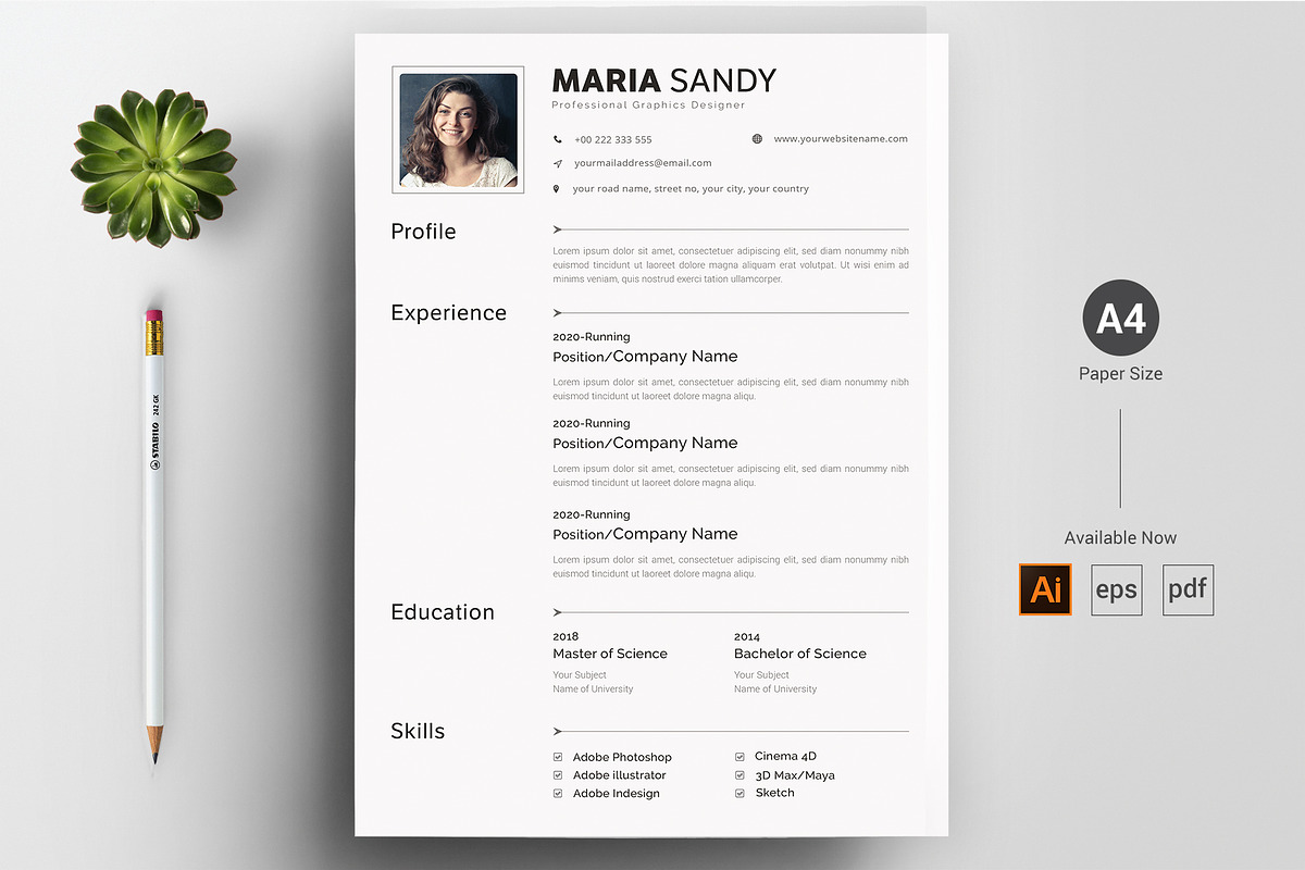 CV / Resume Template, a Resume Template by ARP Creation (Photo 1 of 9)