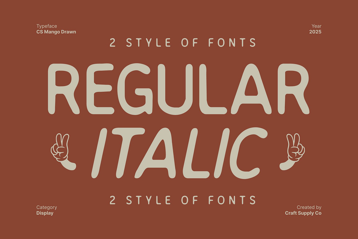 CS Mango Drawn, a Sans Serif Font by Craft Supply Co. (Photo 3 of 8)