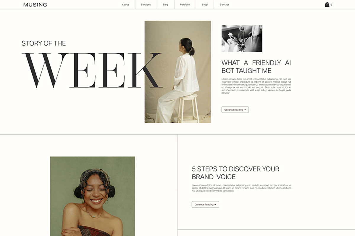 Musing: Squarespace 7.1 Template, a Squarespace Template by The Styled Square (Photo 6 of 10)