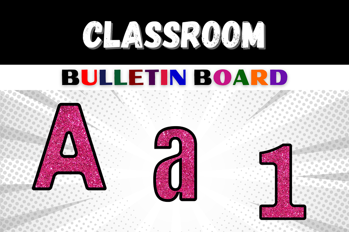 Pink Sparkling Bulletin Board, a Templates & Theme by Premium Digital Templates (Photo 1 of 3)
