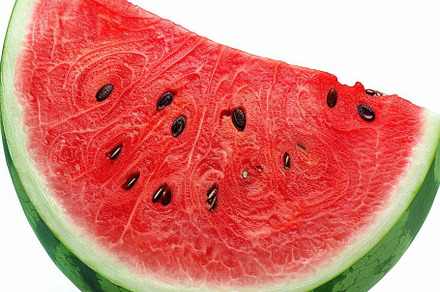 Fresh Watermelon Slice on White , Ge, a Photo by LOGOCREATIVE