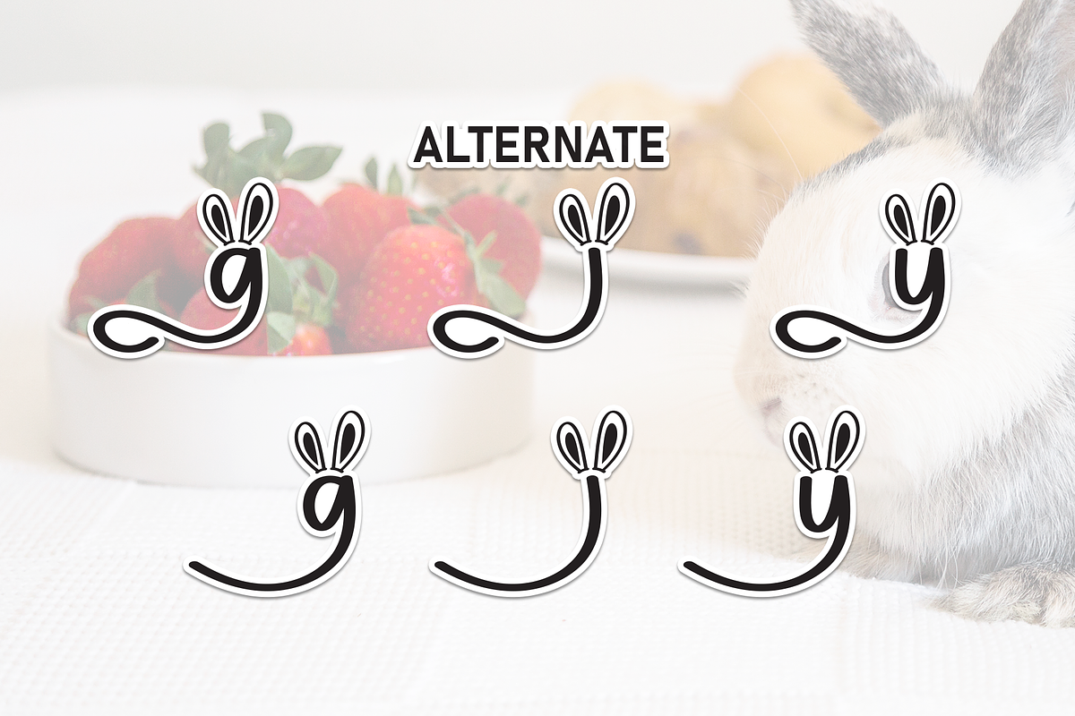Baby Bunny | Script Font, a Handwritten Font by Scratchones (Photo 8 of 9)