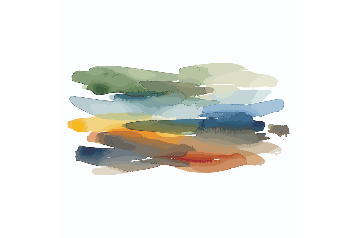 Abstract Watercolor Brush Strokes, a Decorative Illustration by Designer_Momina (Photo 5 of 11)
