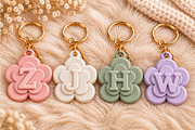 Alphabet Flower Initial Keychain STL, an Object 3D Model by Layerology (Thumbnail 4 of 6)