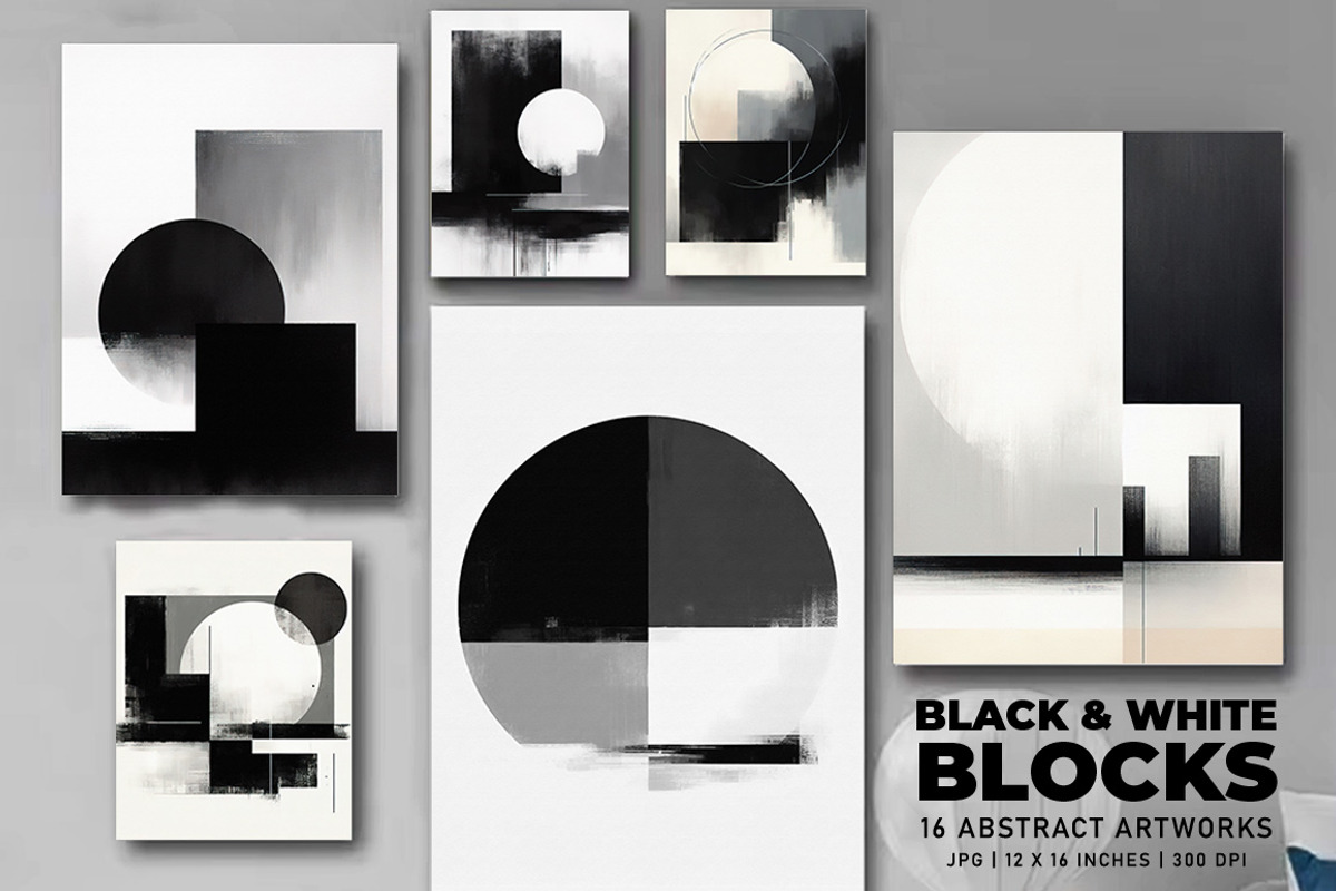 Black and White Blocks, a Background Graphic by Digital Art Creations (Photo 4 of 7)