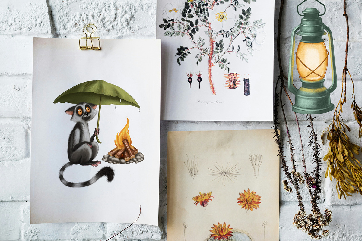 Camping adventure with a lemur, an Illustration by IrynaPanashii (Photo 6 of 12)