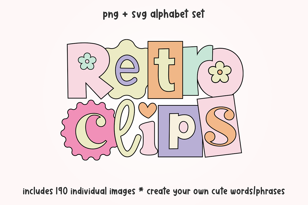Retro Alphabet Clip Art, an Object Graphic by KA Designs (Photo 1 of 9)