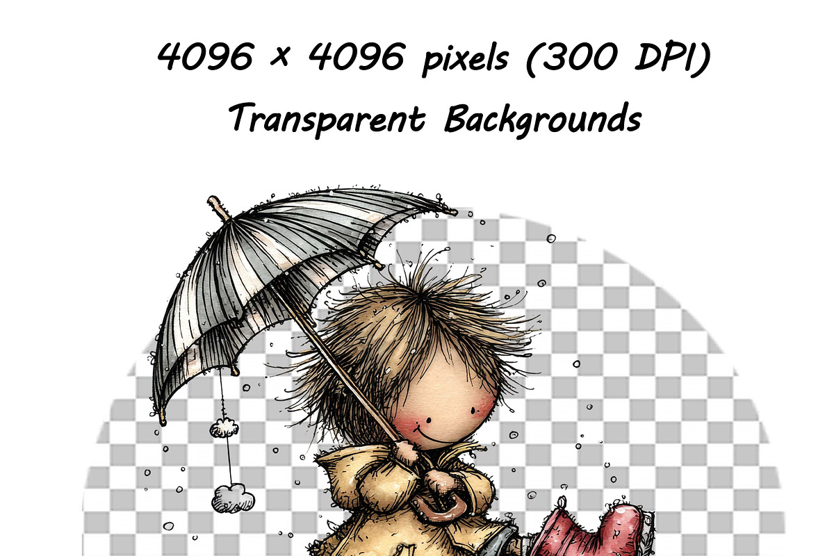 Whimsical Birthday Boy Clipart PNG, an Illustration by one-touch (Photo 5 of 18)