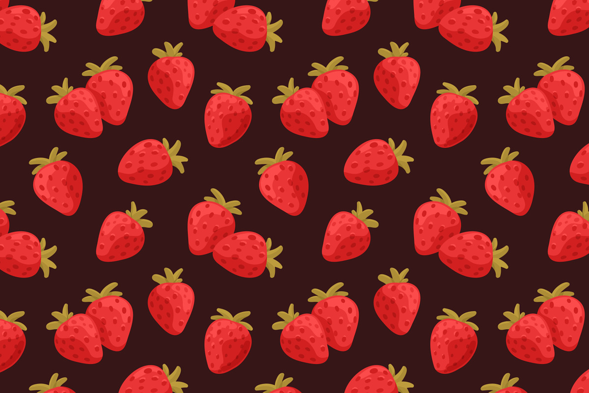 Fresh strawberry seamless pattern, a Pattern Graphic by Good Studio (Photo 2 of 5)
