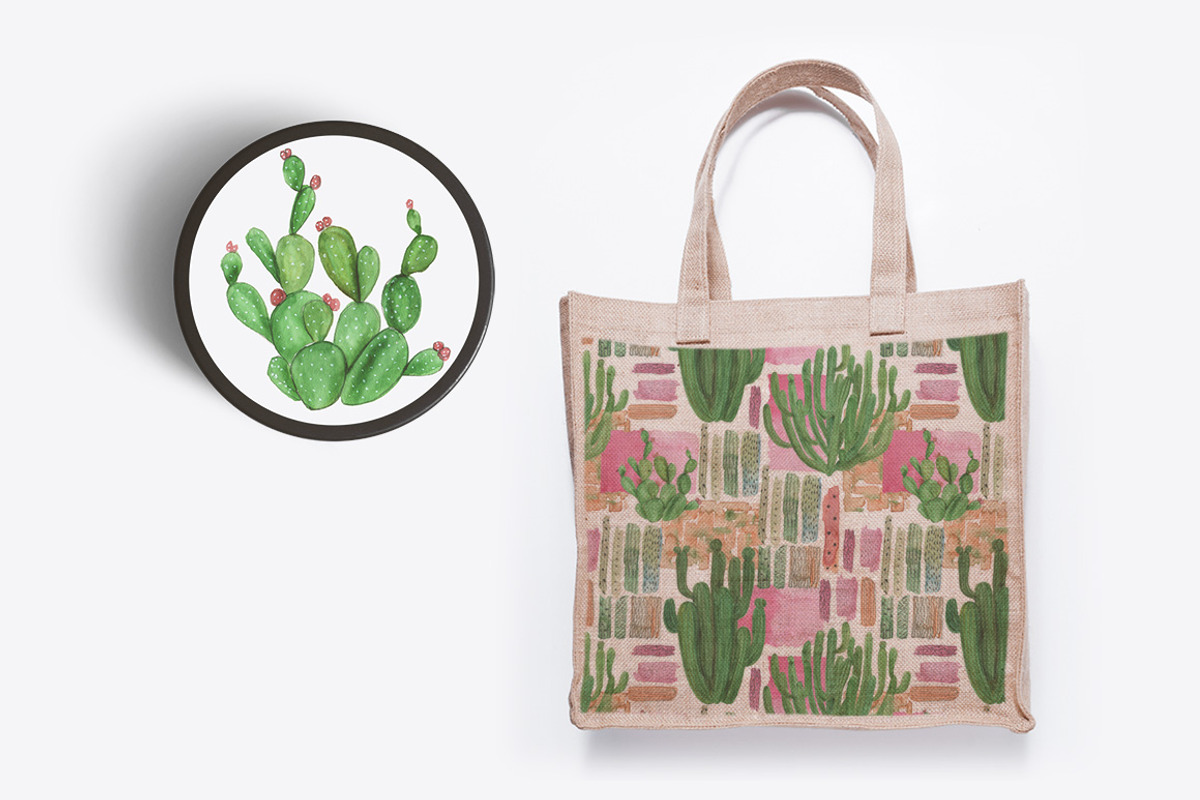 Watercolor cactus garden, an Illustration by ramika (Photo 4 of 4)