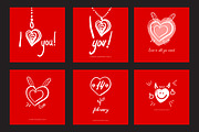 Valentine`s Day Greeting Cards, an Illustration by GalaStudio (Thumbnail 5 of 5)