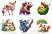Cute Mama and Baby Animals Clipart, an Animal Illustration by RobertsArt (Thumbnail 4 of 7)