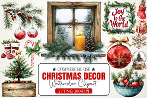 Christmas Decor Clipart, an Illustration by RobertsArt