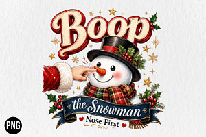 Boop the Nose Snowman PNG, a Seasonal Illustration by CraftArtStudio