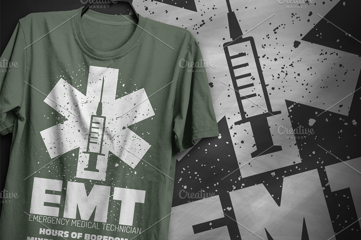 EMT - T-Shirt Design, a Healthcare Illustration by artnook (Photo 5 of 6)