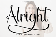 Alright, a Handwritten Font by InermediaSTUDIO (Thumbnail 1 of 8)